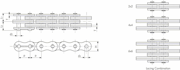 Tsubaki ANSI Leaf Chain AL Type